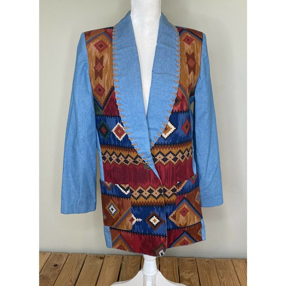 Diamond L Western Wear Button Up Blazer Jacket S - Picture 1 of 8